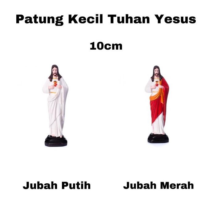 <<<<<] Patung Kecil Tuhan Yesus Merah 10cm-Patung Rohani - Patung Yesus Mini