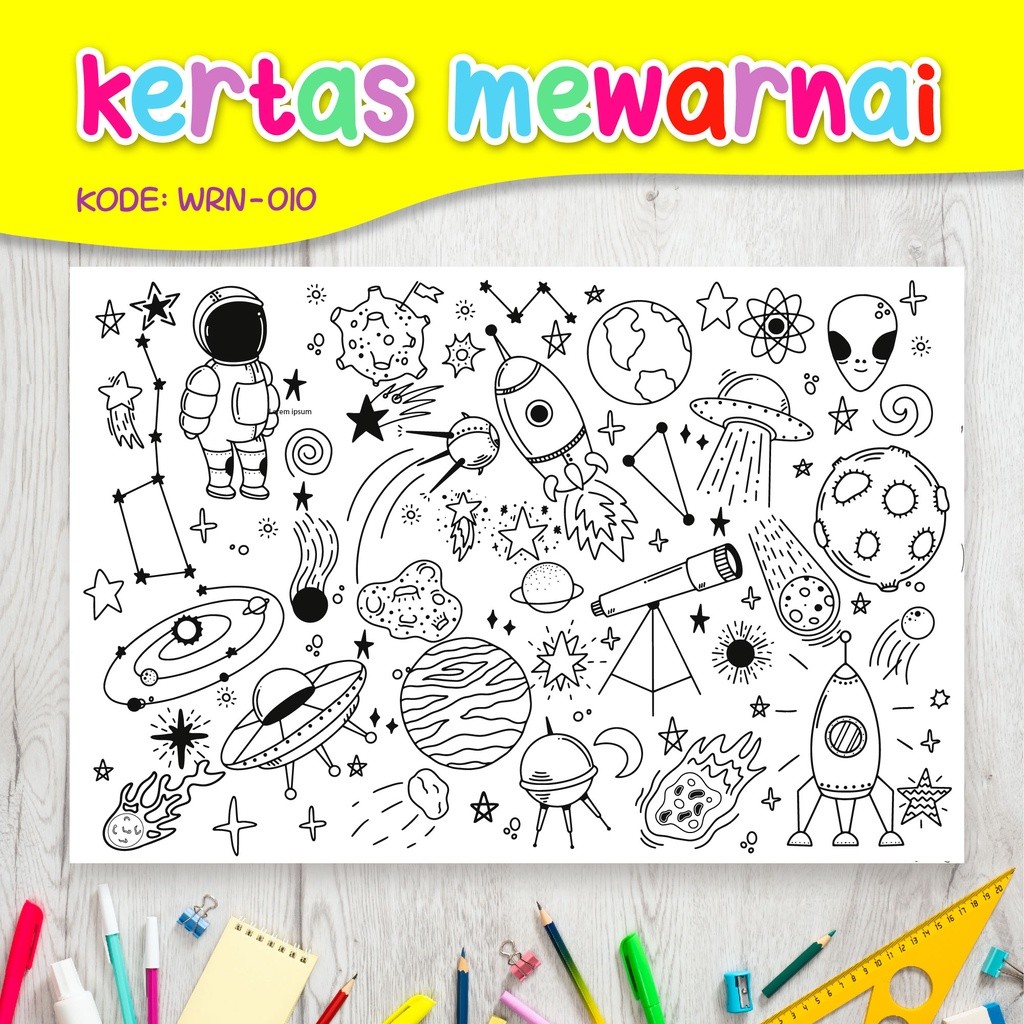 

Adaajaa Kertas Mewarnai Anak Ukuran A3+, Mainan Edukasi Anak Untuk Melatih Konsentrasi dan Imajinasi