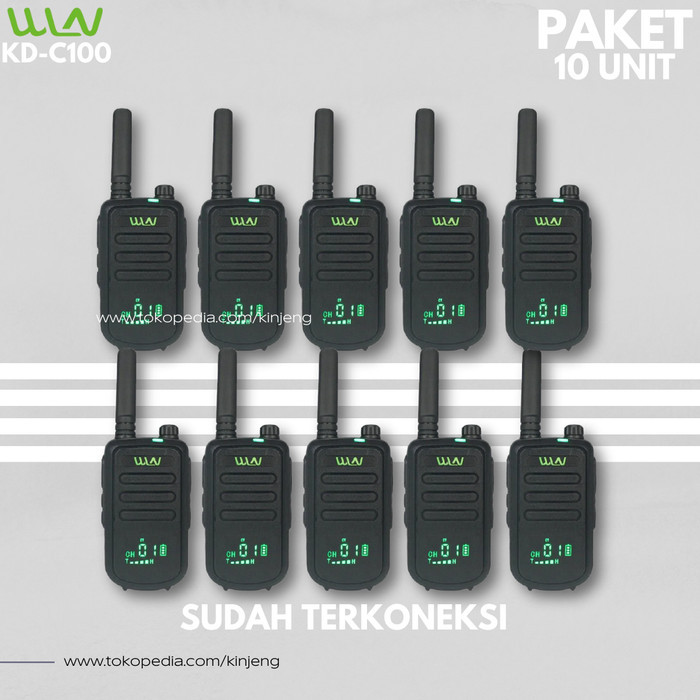 PAKET 10 HT Handy Talky WLN KD C100 UHF / Walkie Talkie WLN KD-C100U