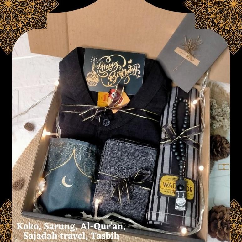 rim hampers koko sarung wadimor black series/ hampers lebaran / hampers cowok muslim/ hampers ramadh