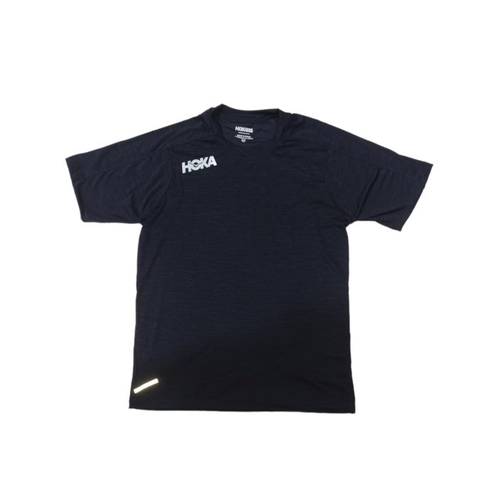 Hoka One One Performance Running Shirt kaos baju Olahraga Running Navy