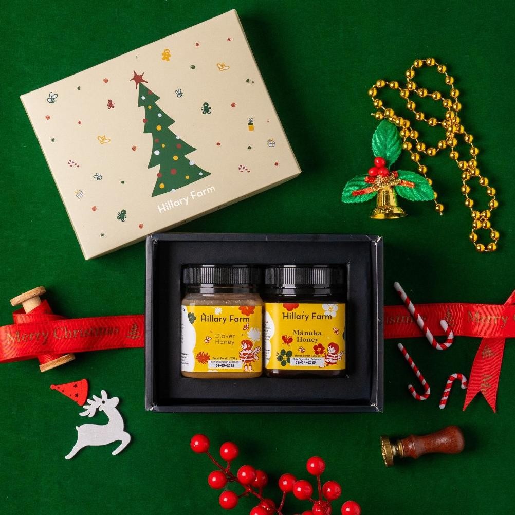 

ton christmas hampers natal manuka honey 250gr + clover honey 250gr