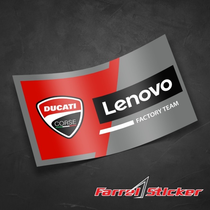 STICKER DUCATI TEAM STIKER DUCATI LENOVO TIM GP