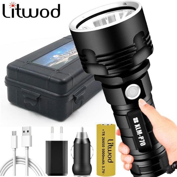 Senter LED 1000 Lumens Senter Led Super Terang Jarak Jauh 2km Ori