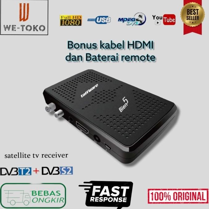 Set Top Box Taffware Bien5 Digital Satellite TV Tuner DVB-T2+S2 1080P