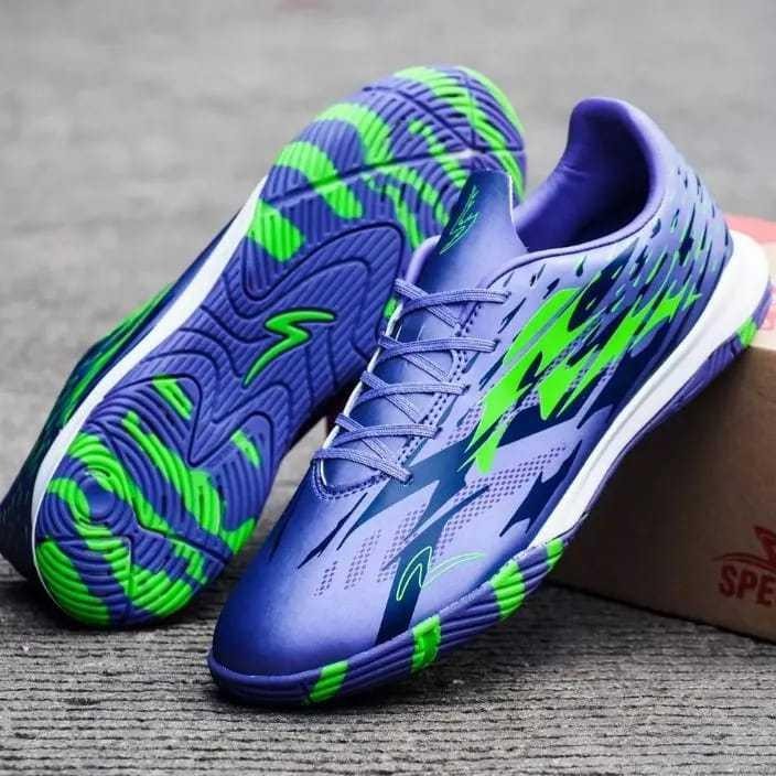 Sepatu Futsal Specs Accelerator Alpha Xtd Elite Fg Lilac Blue Olahraga Sepak Bola Best Quality Terba