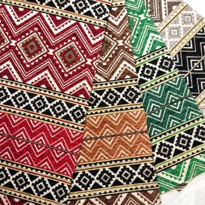 TERSEDIA BAHAN KAIN CHENILLE PREMIUM MEUBEL SOFA LESEHAN / JOK / KURSI MOTIF BATIK ARAB SALUR KLASIK
