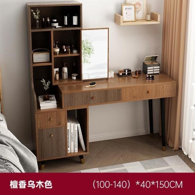 TERSEDIA MEJA RIAS DENGAN LAMPU LED RAK KOSMETIK MEJA RIAS PUTIH/UKURAN BESAR 80CM SET LENGKAP DENGA