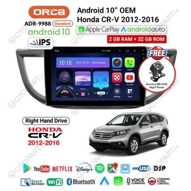 Head Unit Android Orca Adr 9988 Dsp Honda Crv 2012 Crv 2013 Crv 2014 Crv 2015