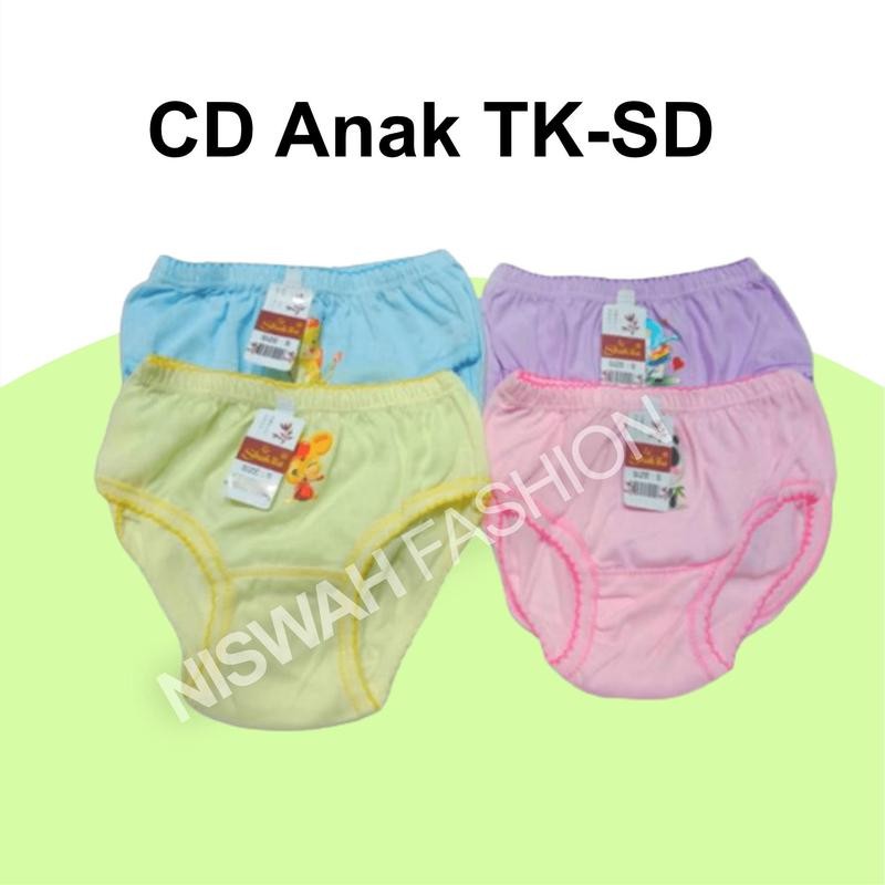 [Paket 6/12] CD Anak 3-10 Tahun Cewek Perempuan TK - SD Lusinan COD  1 Lusin