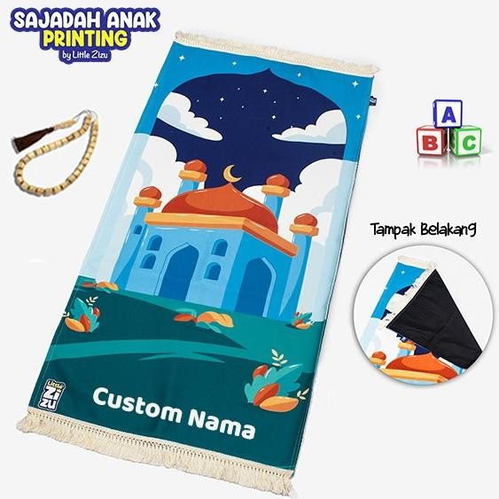 Sajadah Anak Printing Custom Nama Anak MRS02