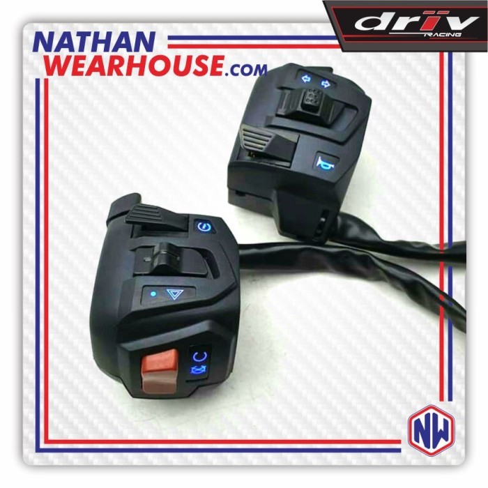 RB067 Saklar Switch ON OFF Led Lampu Dim Hazard Klakson Sein Nmax Aero