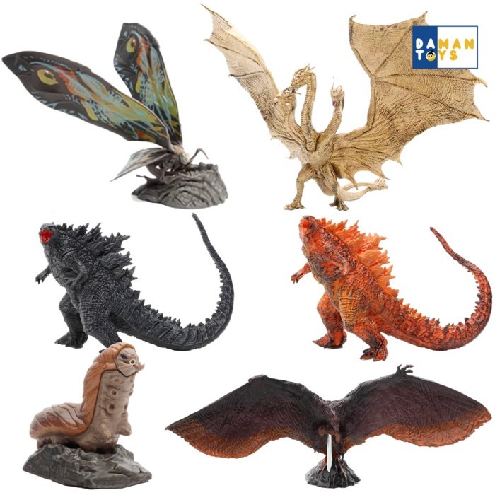 Mothra Larva Godzilla Gigan Gojila vs Kong Gozila kaiju monster set 8