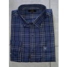 Kemeja Kerja / Kemeja Pria Cole Lengan Panjang Navy Kotak