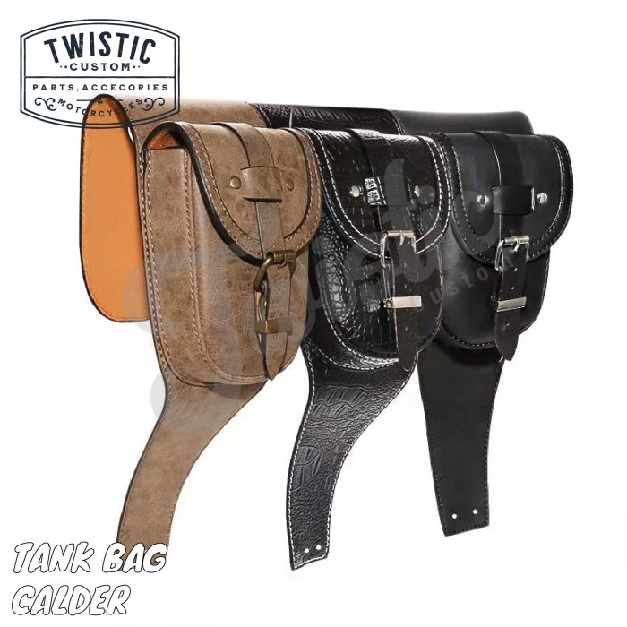 Tank Bag Tankbag Tas Tangki Calder Motor Harley Waterproof Kulit Pu