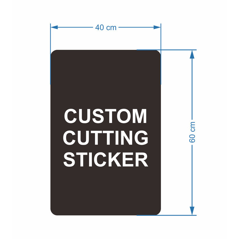 

Custom Sign 60cm x 40cm Plat Aluminium Cutting Sticker Outdoor