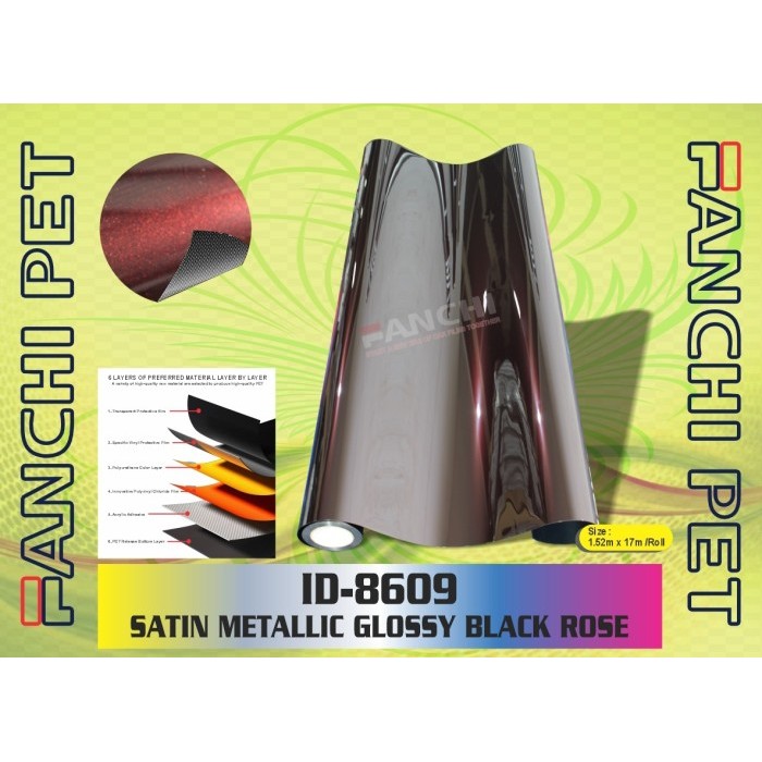 

FANCHI Sticker Satin Metallic Glossy Series Kode ID Ukuran 1.52M x 17M / ROLL