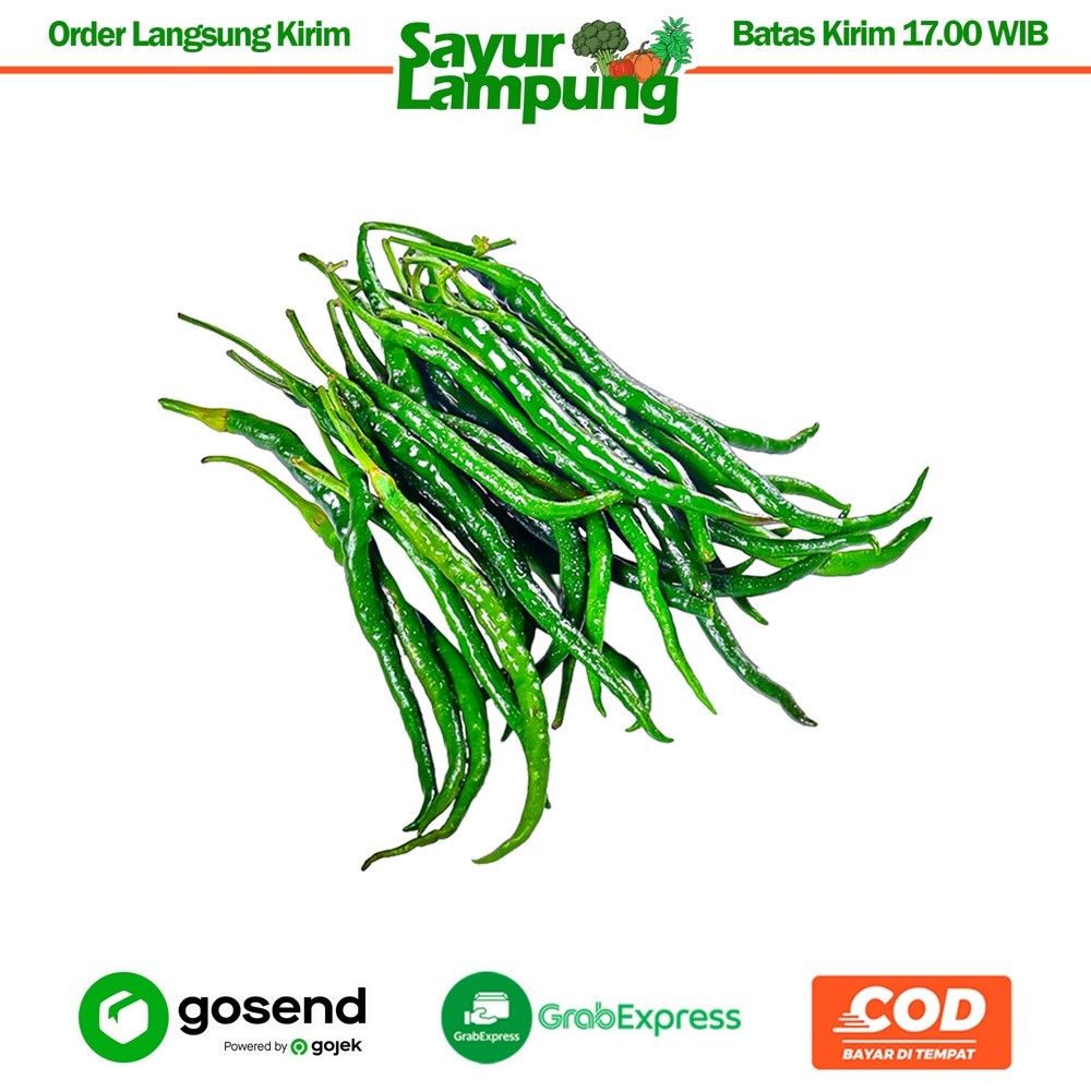 

Cabai Hijau 200 Gr - Sayur Lampung