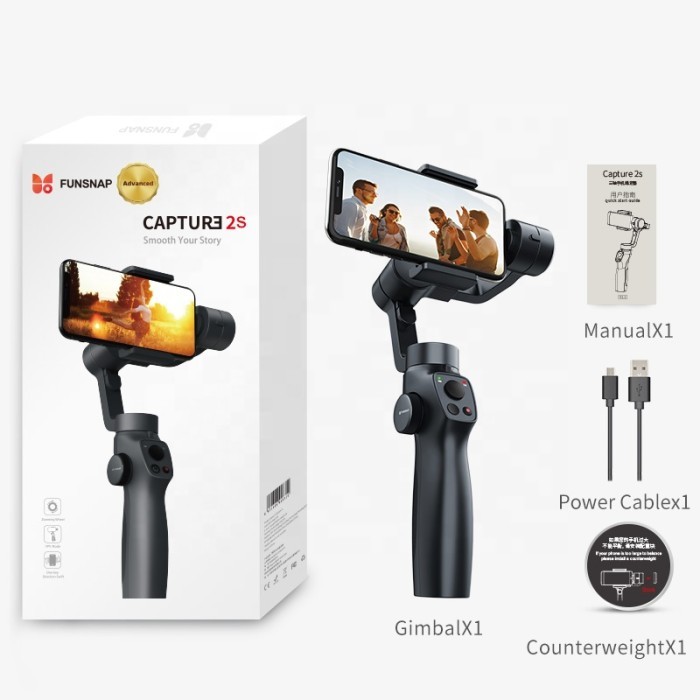 Funsnap Capture Gimbal 2S Stabilizer 3-Axis For Smartphone