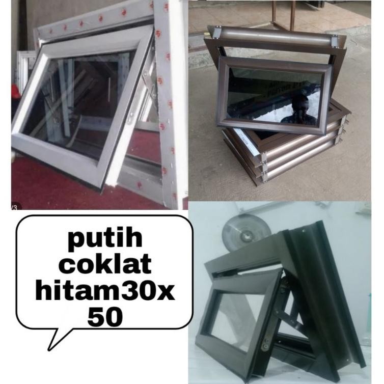 RK JAYA ALUMUNIUM jendela  aluminium 30x50 sirkulasi udara,kamar mandi kamar tidur  ,ventilasi luban