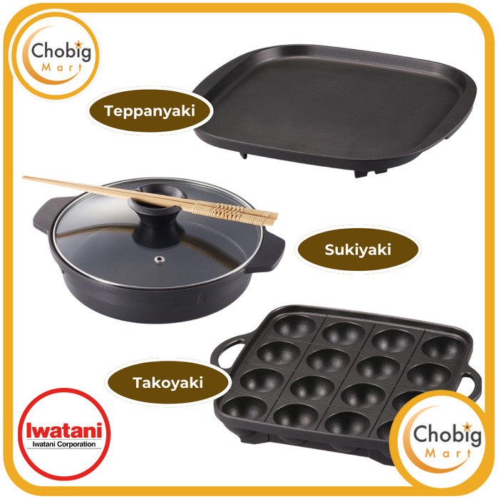 IWATANI Teppanyaki Takoyaki Sukiyaki Pan Grill Mangkok Panci Plate