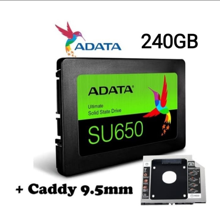 PAKET BUNDLING SSD 240GB ADATA + HDD CADDY 9.5MM