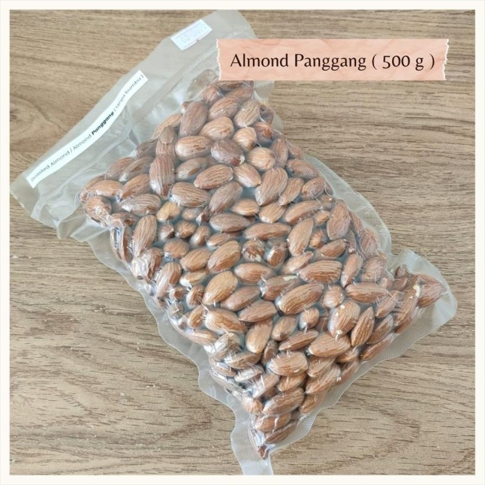 

Roasted Natural Whole Raw Almond ( Kacang Almond Panggang ) 500 gr