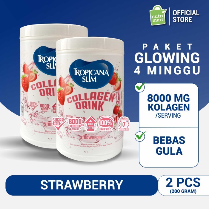 

Twin Pack - Tropicana Slim Collagen Drink Strawberry 200 gram