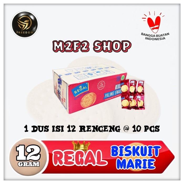 

Biskuit Marie Regal Original Sachet - 12 gr (Harga Karton)