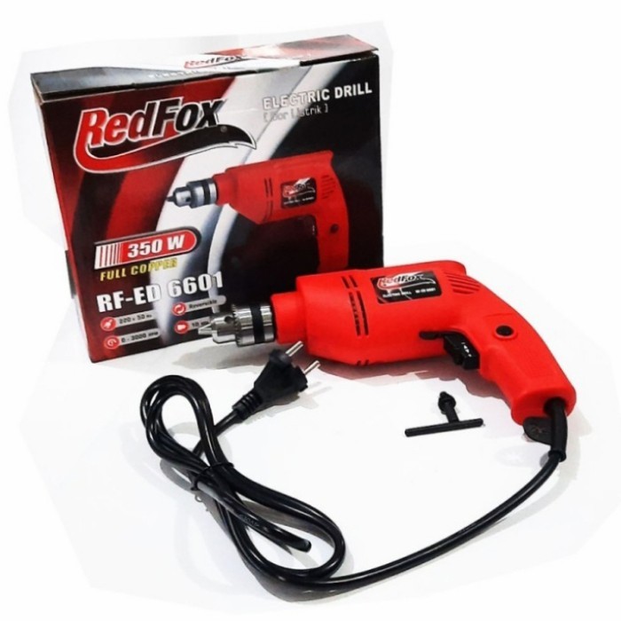 Mesin Bor Listrik 10Mm Redfox Rf-Ed6601 Electric Drill