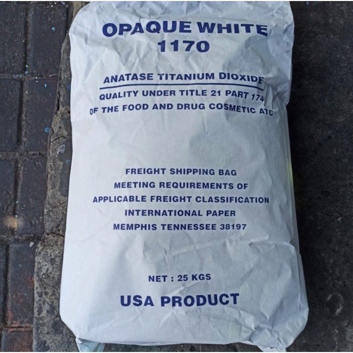 

Opaque White / Titanium Dioxide / Titan / Pemutih Makanan 25Kg 1Sak
