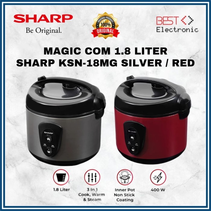 Rice Cooker Sharp Ksn 18 Mg / Sharp Magic Com 1.8 Liter Ksn-18Mg
