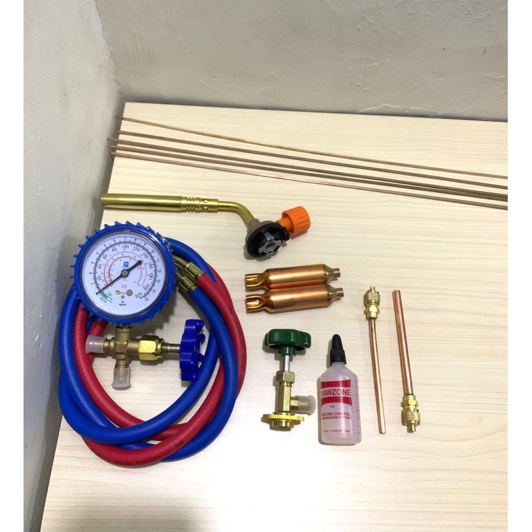 Paket Isi Freon Kulkas R134 / Alat Isi Freon Kulkas Dan Las
