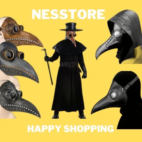 Topeng Burung Latex Plague Bird Doctor Halloween Mask