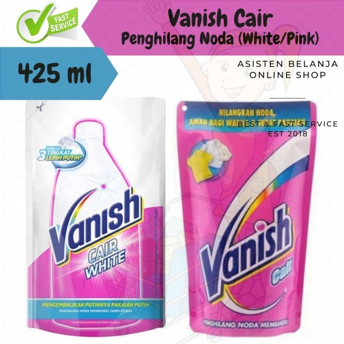Vanish Liquid Cair Refill Refil Pouch Pink / White 425 Ml
