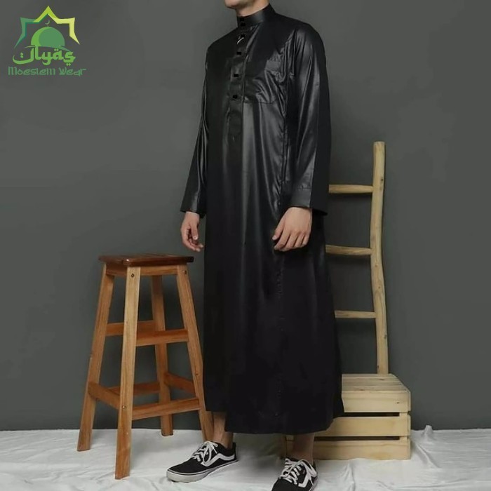 PROMO GAMIS PRIA JUBAH PRIA JUBAH GAMIS PRIA MODEL HARAMAIN JUBAH POLOS JUBA - Putih, S