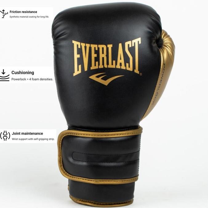 Boxing Gloves Premium EVERLAST POWERLOCK Sarung Tinju Muaythai MMA Olahraga Bela Diri UFC 2112