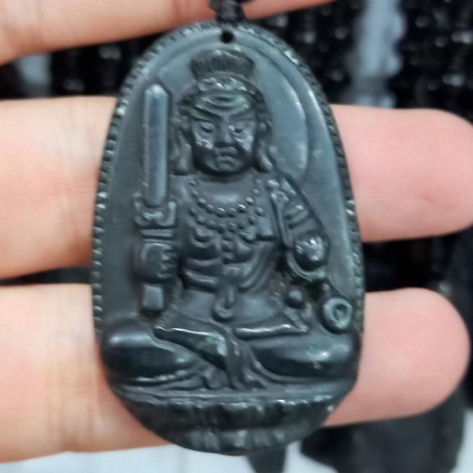,,,,,,,] kalung original GIOK hitam asli putongmingwang black jade