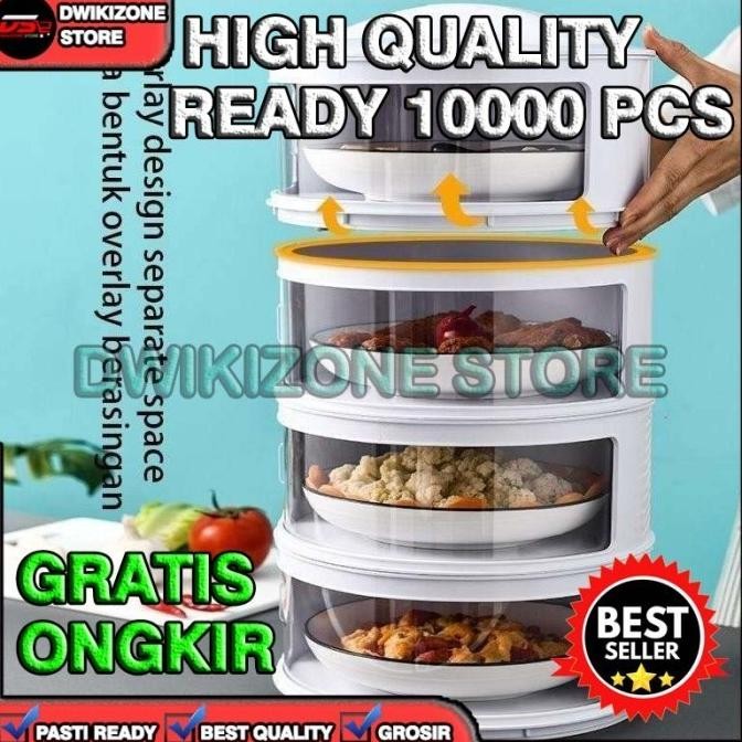 [ORIGINAL] RAK MAKANAN TUDUNG SAJI 4 SUSUN 4 TINGKAT FOOD COVER MAKAN