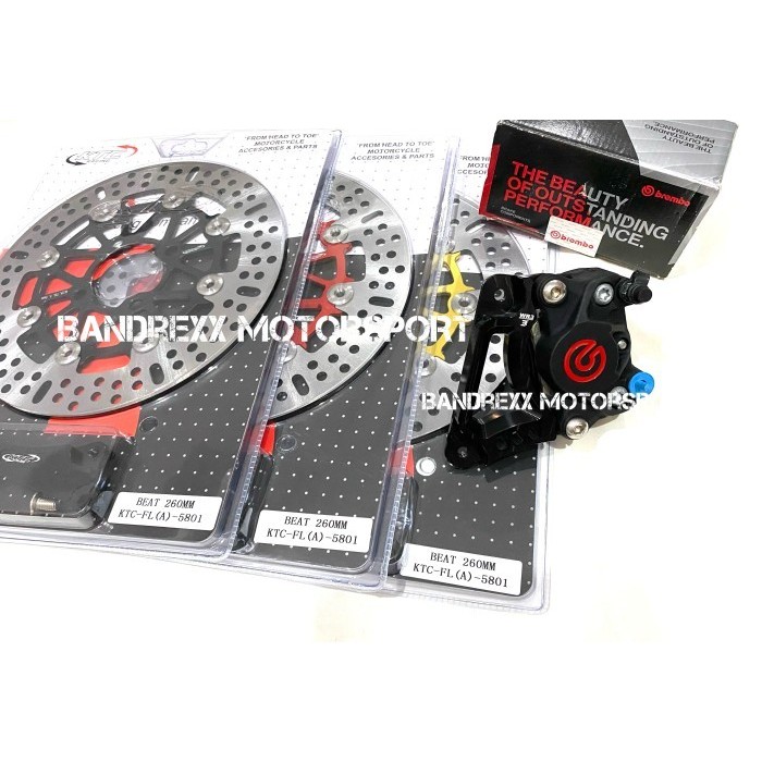 Paket Kaliper Brembo 2 P Original+Cakram Ktc 260Mm For Beat-Scoopy Asli