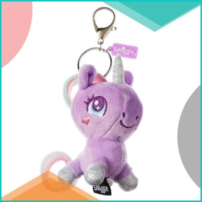 Smiggle Kring Squeeze Me Fluffy Unicorn / Smiggle Keychain Keyring Ori