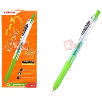 

Zebra Pulpen Kokoro Gel 0.5 Mm Warna Light Green