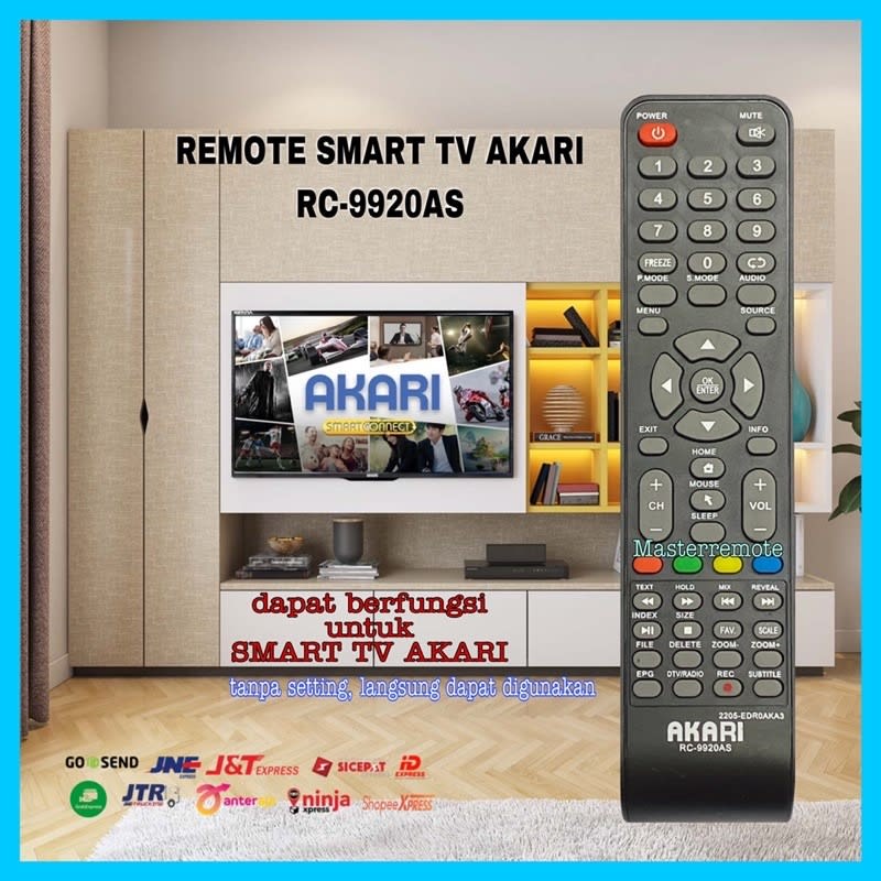REMOT REMOTE SMART TV AKARI LCD LED RC-9920AS / RC-9918AS