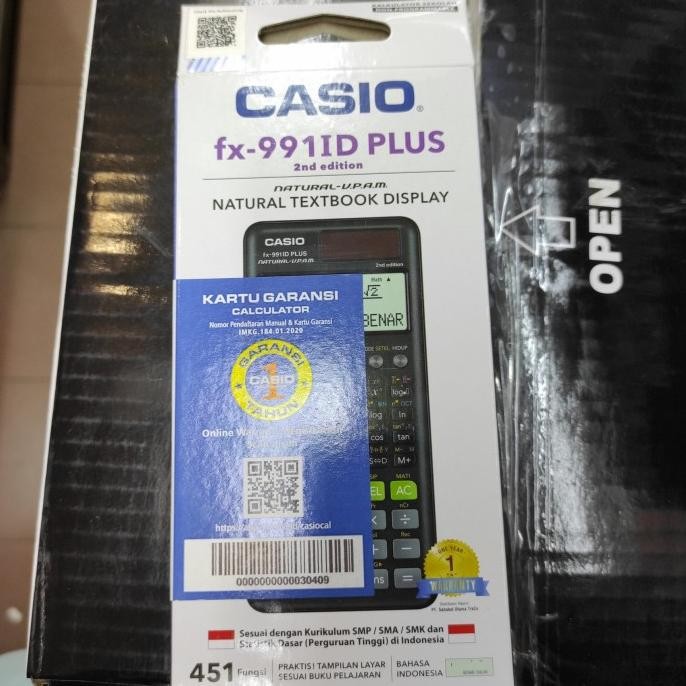 

TERMURAH - Casio Calculator Scientific FX 991 ID PLUS 2nd edition