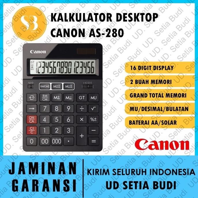 

TERMURAH - Kalkulator Desktop Canon AS-280 16 Digit