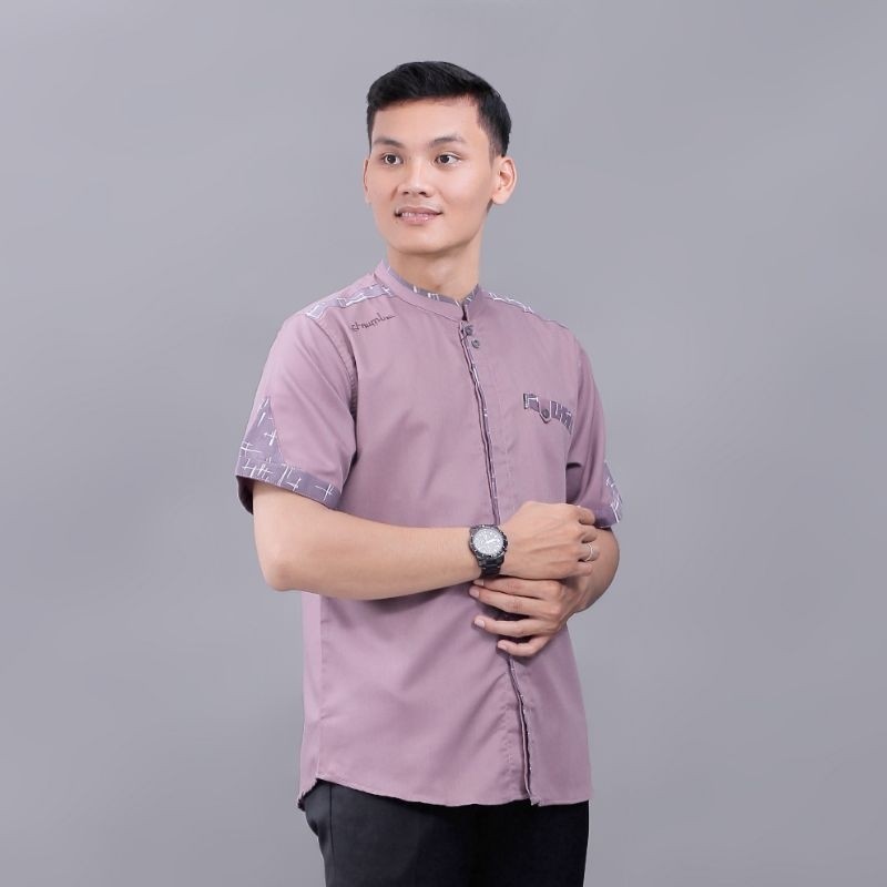 Baju Koko Pria Lengan Pendek Original El Rumi Motif Yisunsin