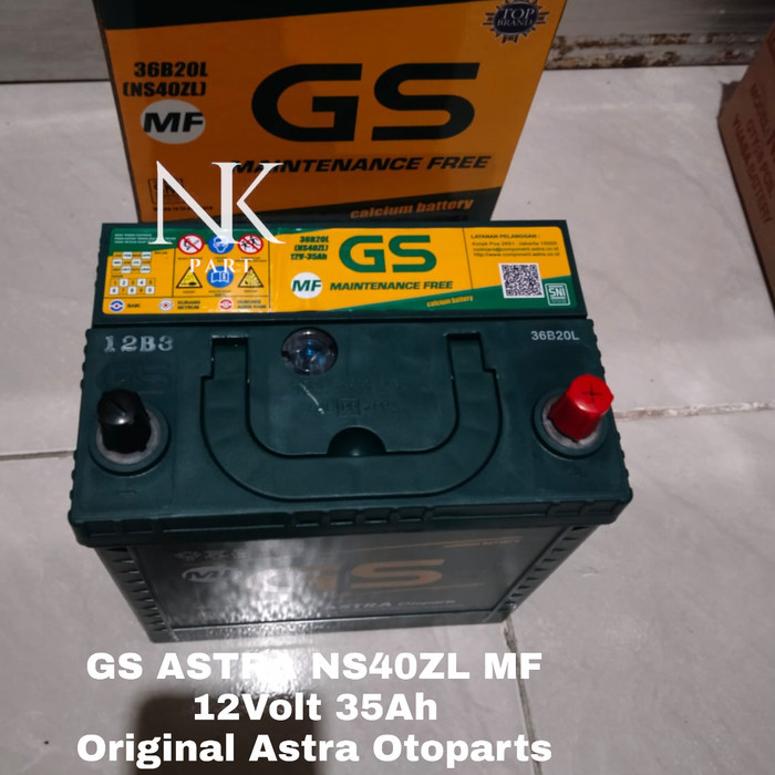 Aki Mobil Mitsubishi Xpander New, Cross Accu Gs Astra Ns40Zl Mf 35Ah