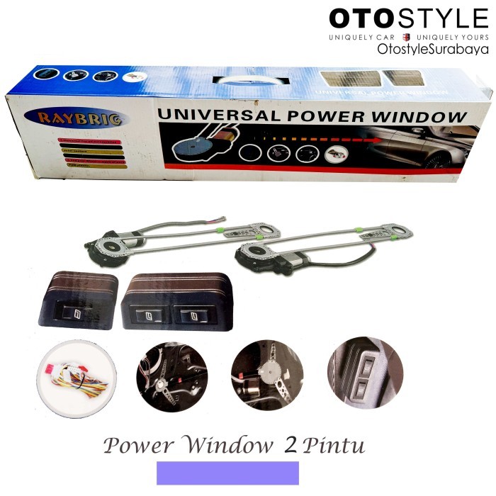 Power Window Universal 2 Pintu Set Lengkap Premium