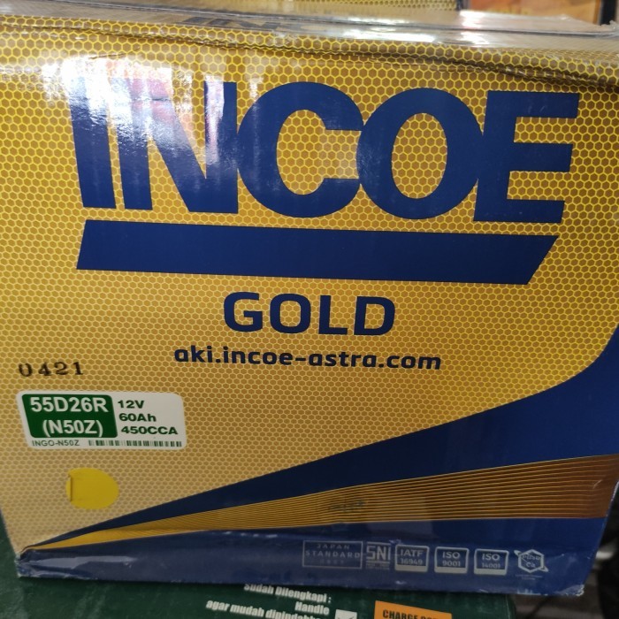 Aki/Accu Mobil N50Z Incoe Gold (60Ah)