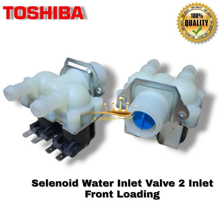 SELENOID WATER INLET VALVE 2 INLET MESIN CUCI TOSHIBA FRONT LOADING - SELENOID MESIN CUCI TOSHIBA
